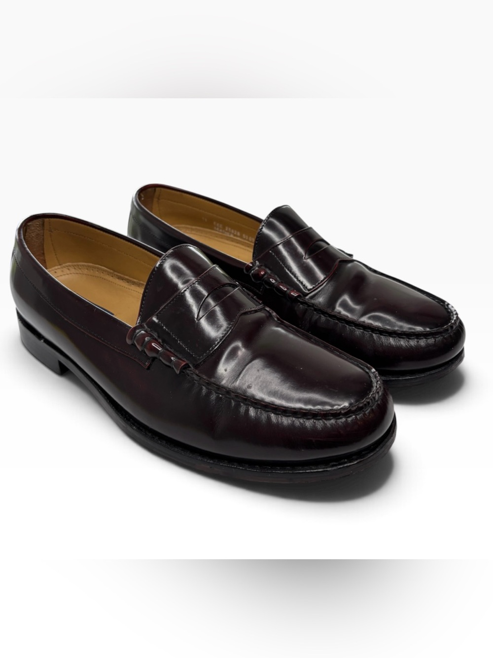 Bostonian Crown Windsor Penny Loafer Mens 11 EEE Burgundy Leather Dress Shoes